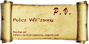 Pulcz Vázsony névjegykártya